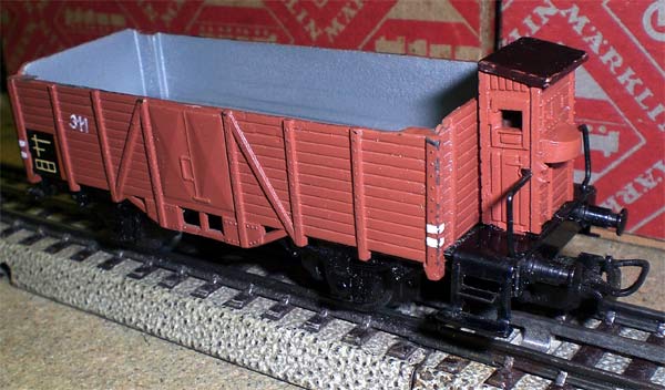 315 b-1 Open goederen wagen met remhuis ( object 00017 )